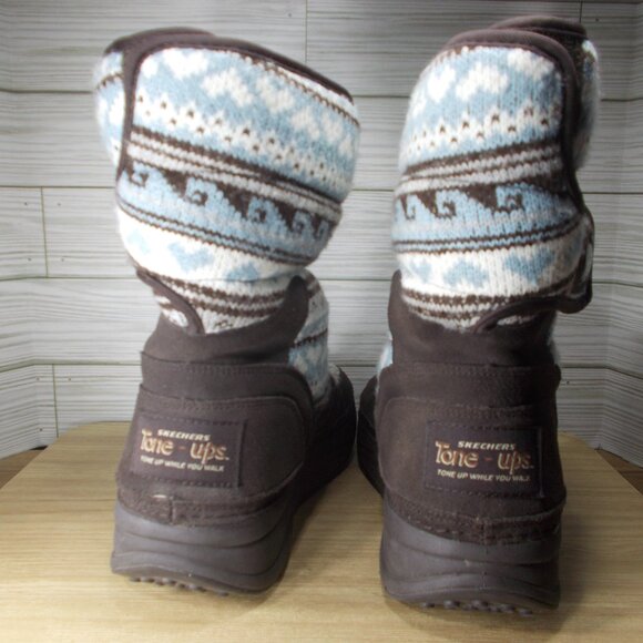 Skechers Women's 7 Knit Sweater Tone Ups Boots - Picture 3 of 4